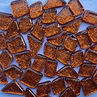 Glitter Glass: Burnt Orange Glitter Glass: Burnt Orange