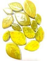 Iridised ceramic leaves, lemon