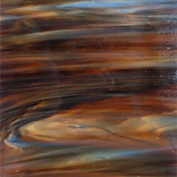 Stained Glass Sheet: Deep Brown Marble