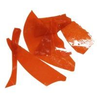 Scrap glass: 100g, transparent tangerine