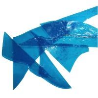 Scrap glass: 100g, transparent aqua