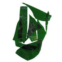 Scrap glass: 100g, transparent green