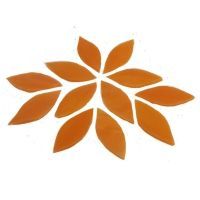 Stained Glass Petals: Amber transparent, Small
