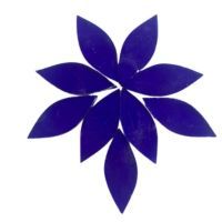 Stained Glass Petals: Sapphire transparent, Small