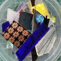 COE90 fusing glass, scrap pack, 300g