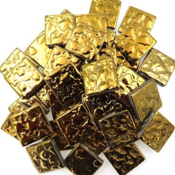 20mm Glass tile: Burnished Gold bubble 20mm Glass tile: Burnished Gold bubble