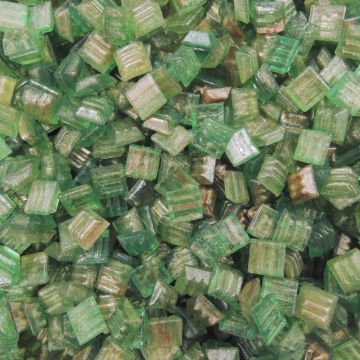 Glass tile, 10mm: Mini Aventurine Absinthe Glass tile, 10mm: Mini Aventurine Absinthe