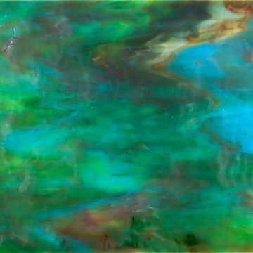 Stained glass strips: Teal Mist