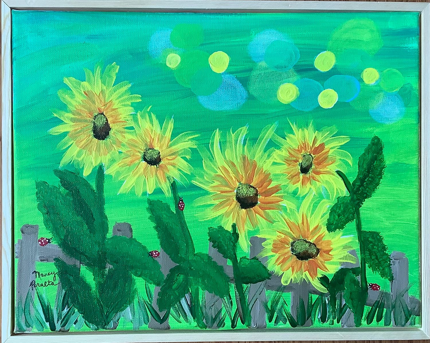 Sunflowers on the Fence