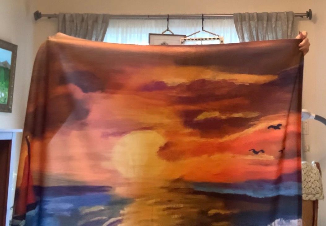 Blanket/lap Throw - Red Sails In The Sunset