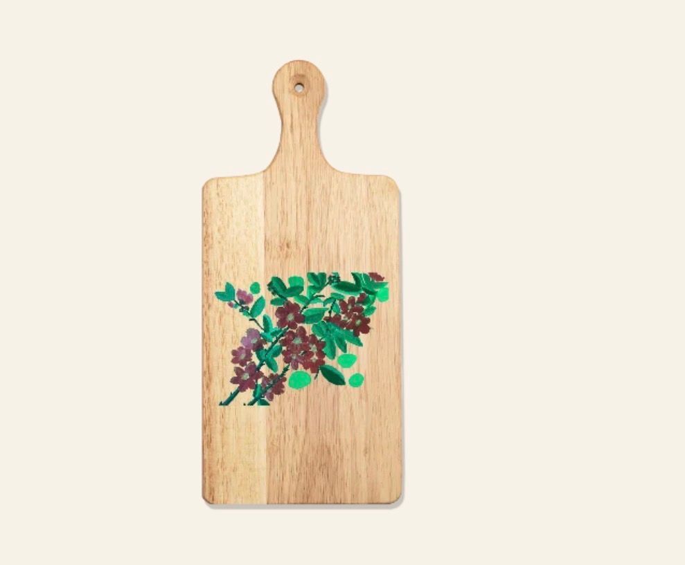 Cutting Board Japonica Flowers
