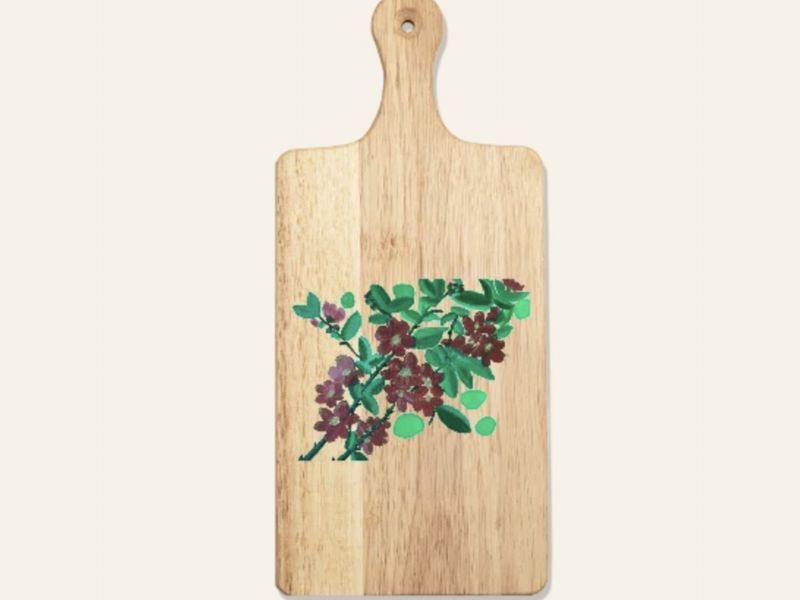 Cutting Board Japonica Flowers