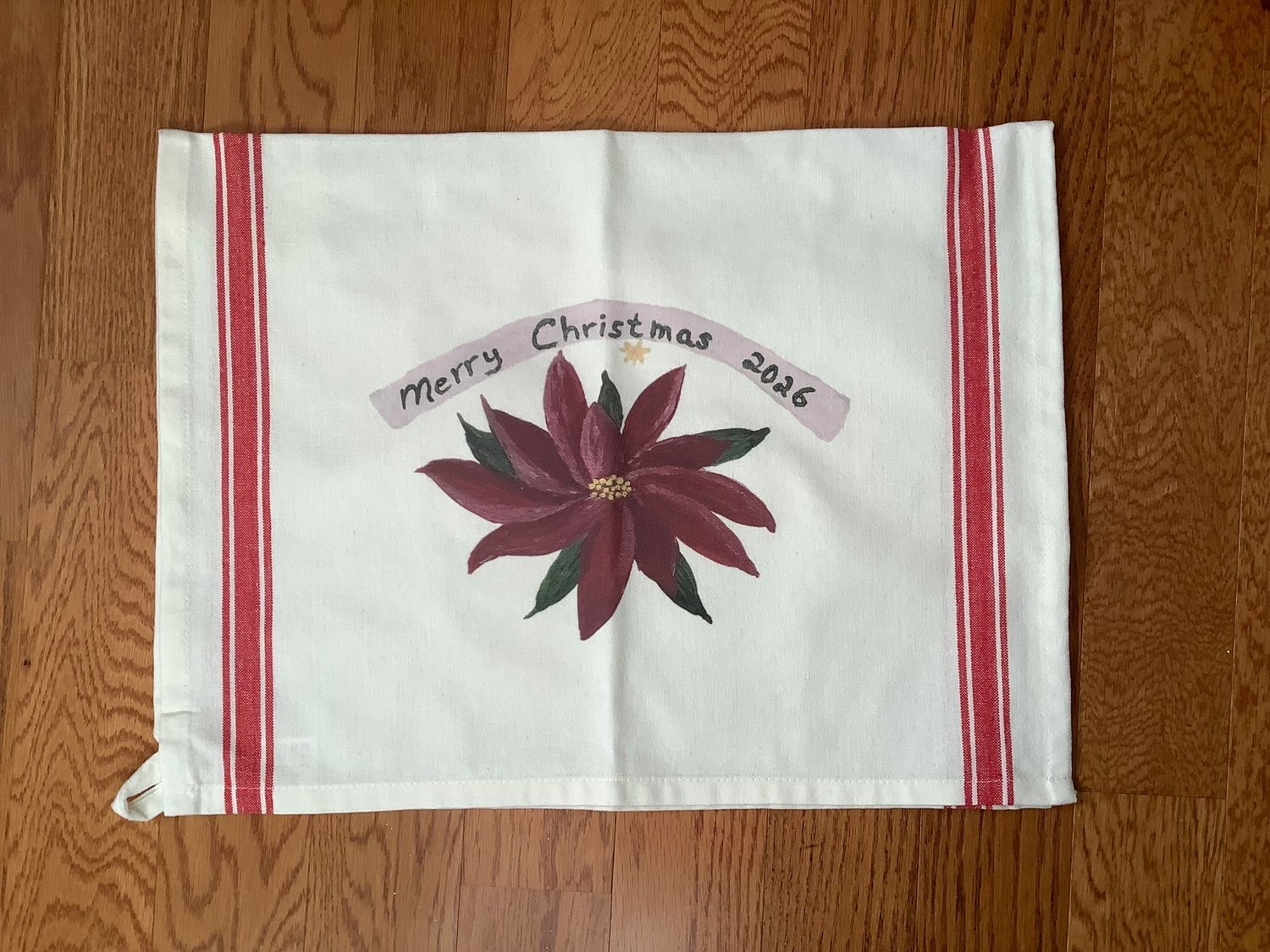 Poinsettia Tea Towel