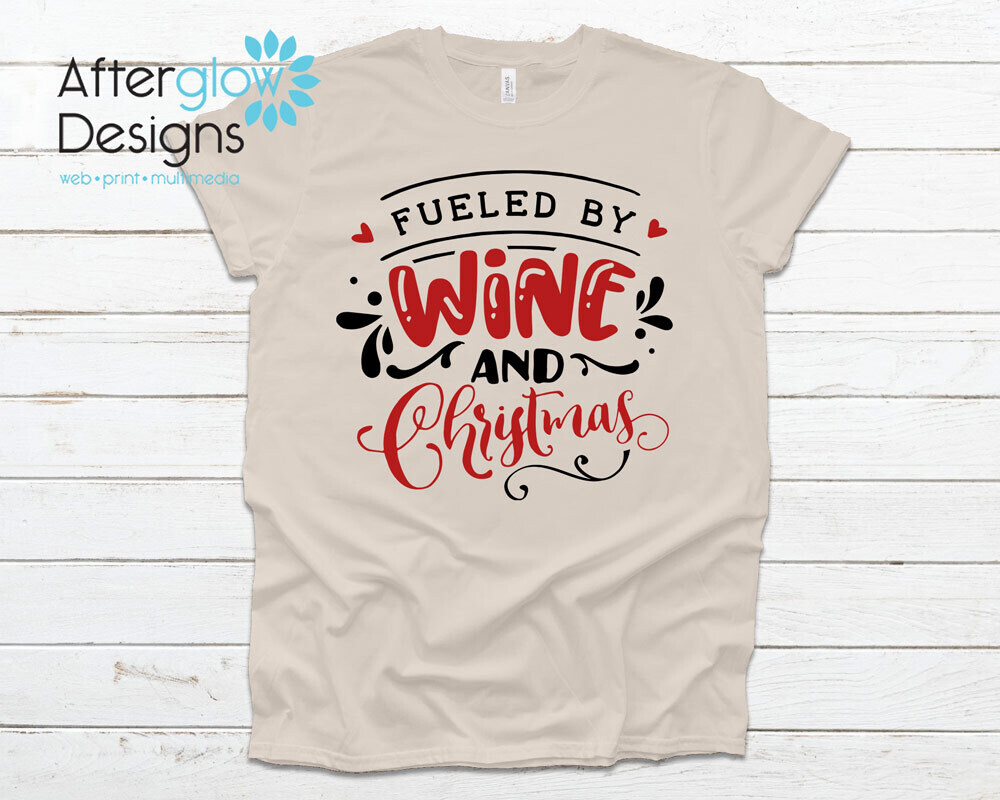 wine christmas t shirt
