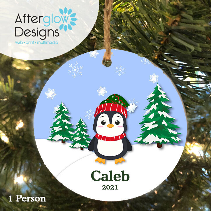 Personalized Penguin Ornament 2021