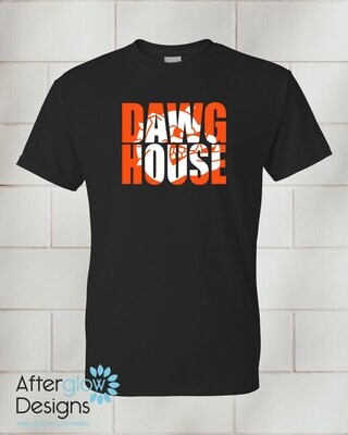 Bulldogs Dawg House Logo on Black 50/50 Tshirt