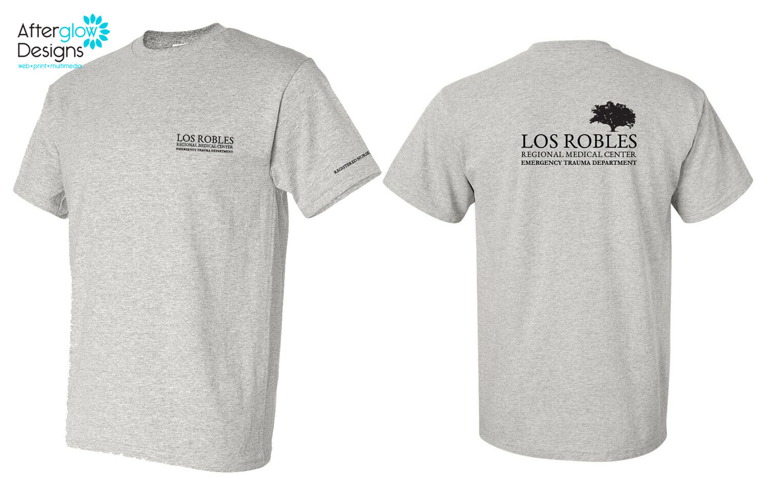 LOS ROBLES LOGO on Ash Gray 50/50 Tshirt – PRN Uniform Apparel Orderform –  Afterglow Designs