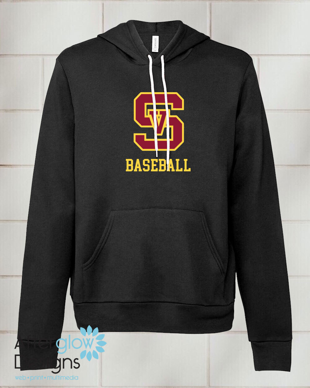2023 Simi Baseball Logo on Black BELLA + CANVAS Hoodie