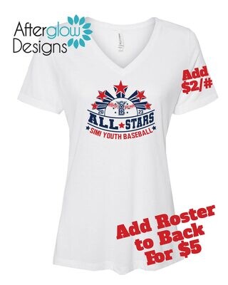 2023 SYB ALL STARS on White 50/50 Tshirt