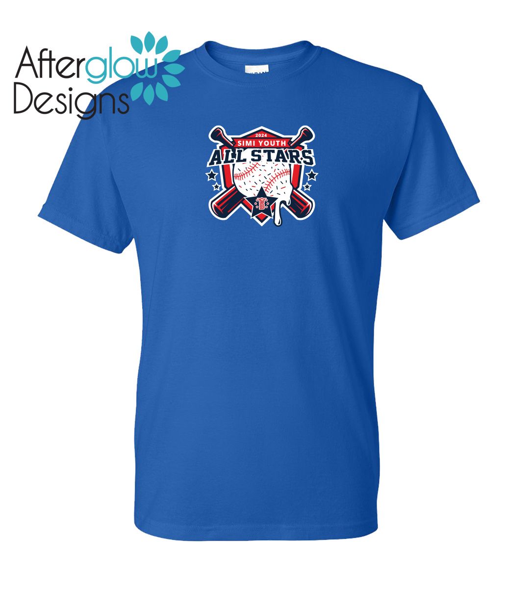 2024 SYB ALL STARS DRIP on Royal Blue 50/50 Tshirt GOLD COAST