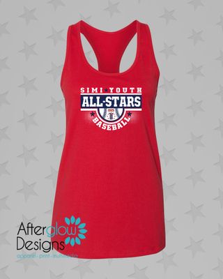 2025 SYB ALL STARS DESIGN on Relaxed Vneck in WHITE