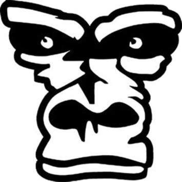 Gorilla Axle Transfer Face Stickers