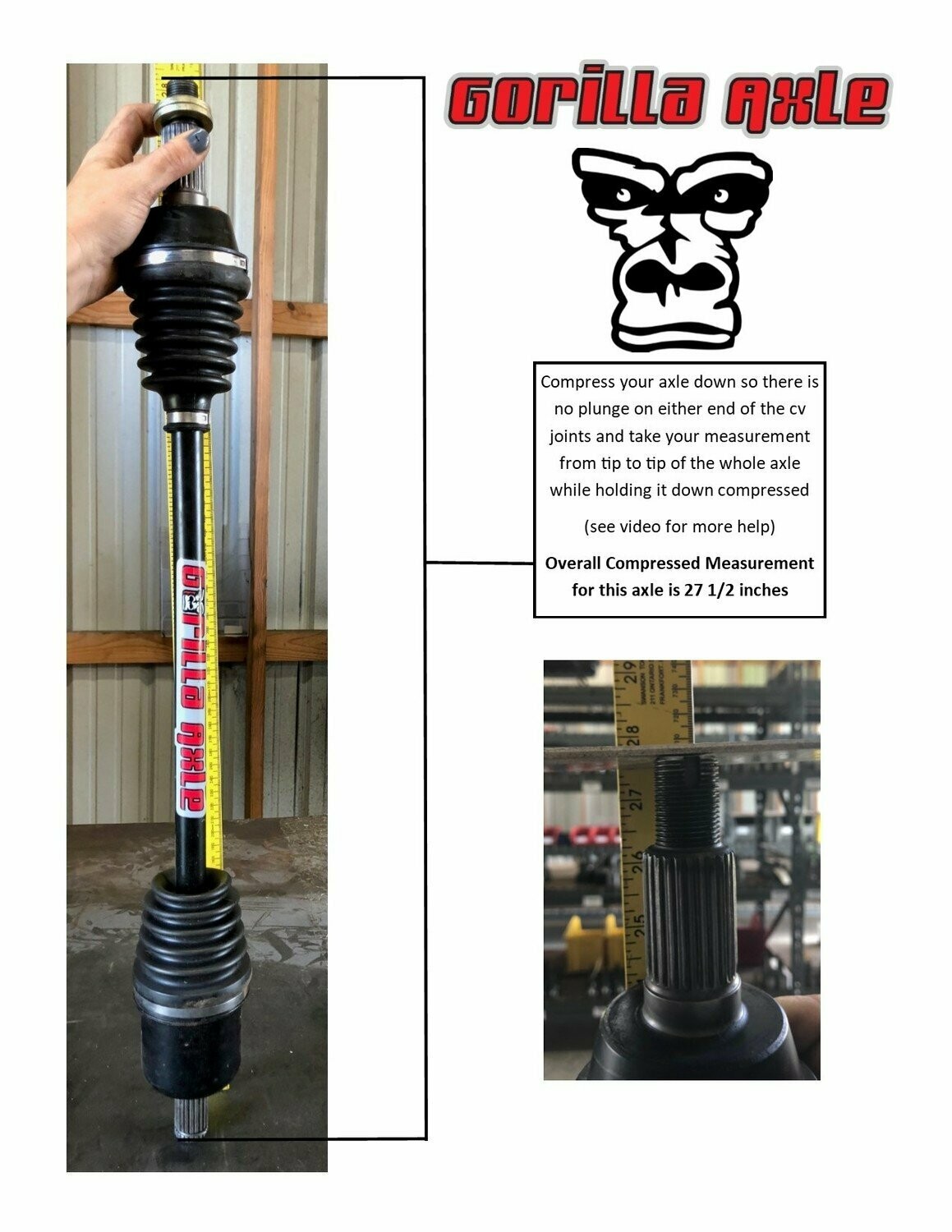 GORILLAS Honda Talon, Pioneer and Big Red (price is per axle)