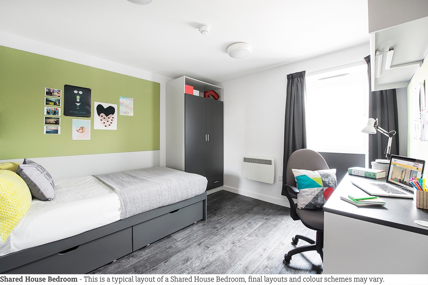 Single room apartment with private shower/WC and communal kitchen in Innsbruck student housing