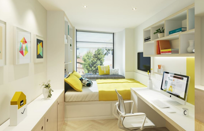 Standard apartment with private bathroom and kitchen | Student dormitory in Budapest