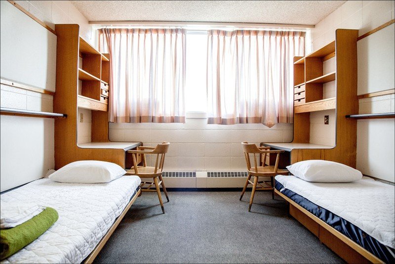 Double rooms with bathroom and common kitchen in student dorms in Graz