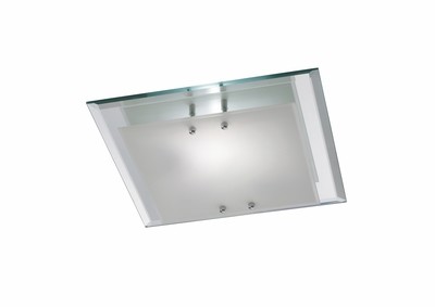 Mira Ceiling, 350mm Square, 2 Light E27 Polished Chrome