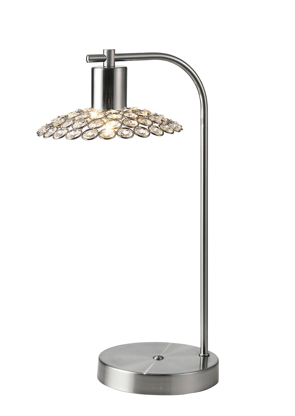 Ellen 1 Light Table Lamp Satin Nickel/Crystal