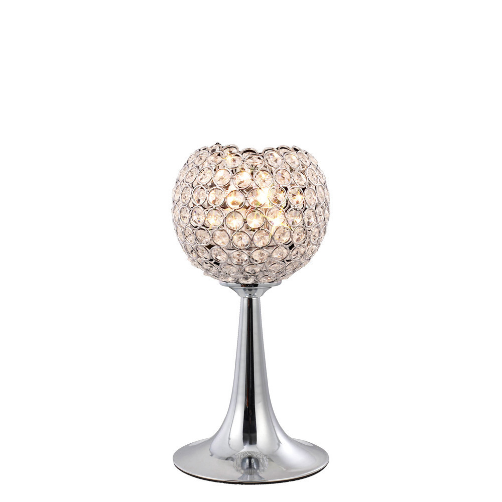 Ava Table Lamp 2 Light Polished Chrome/Crystal