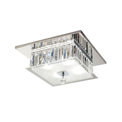 Tosca Ceiling Square 4 Light Polished Chrome/Glass/Crystal