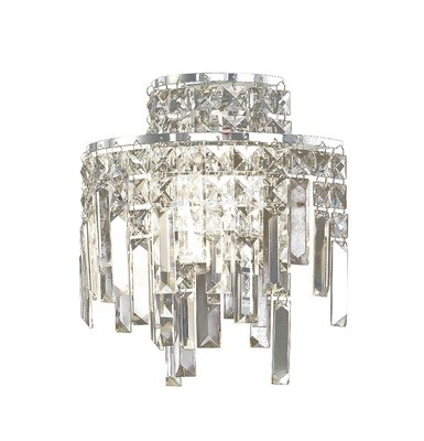 Maddison Wall Lamp 2 Light Polished Chrome/Crystal