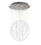 Colorado Pendant Medium Sphere 8 Light Polished Chrome/Crystal