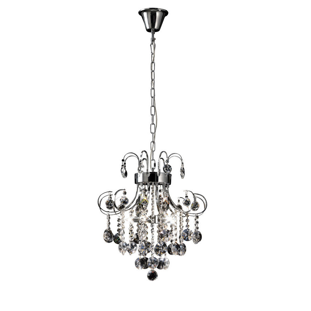 Rosina Pendant 5 Light Polished Chrome/Crystal