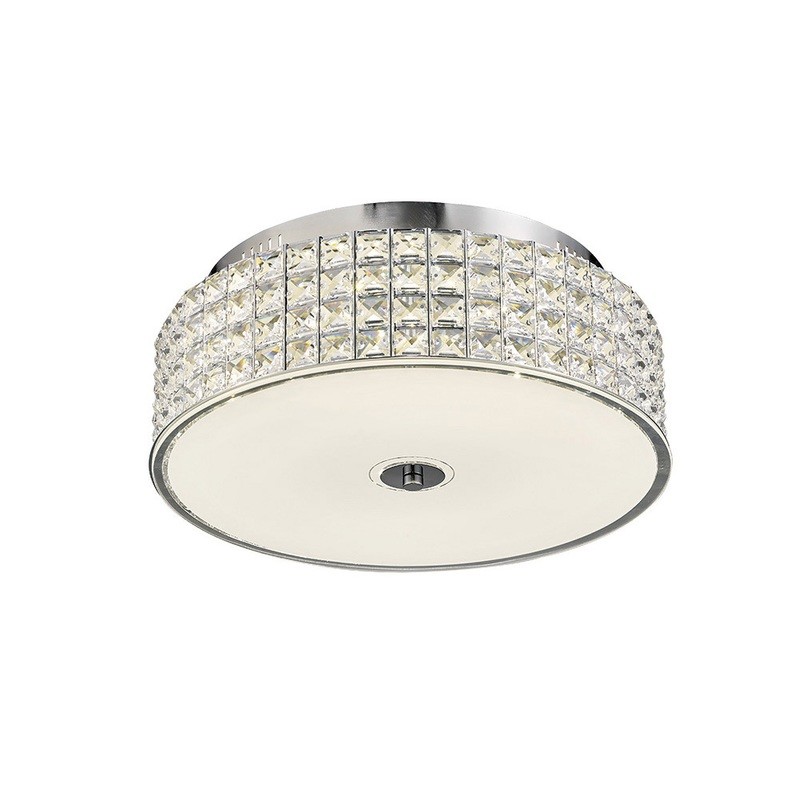 Hawthorne Round Ceiling 30W 1700lm LED 4000K Polished Chrome/Crystal