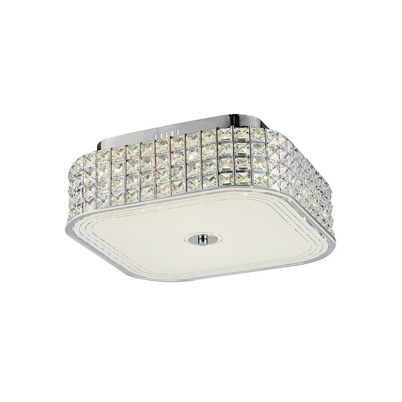 Hawthorne Square Ceiling 30W 1450lm LED 4000K Polished Chrome/Crystal