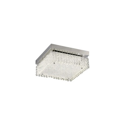 Aiden Small Square Ceiling 18W 1700lm LED 4200K Polished Chrome/Crystal