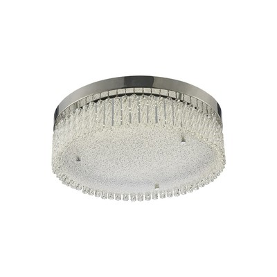 Aiden Large Round Ceiling 21W 1900lm LED 4200K Polished Chrome/Crystal