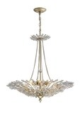 Fay Pendant 6 Light E14 Aged Gold/Silver/Crystal