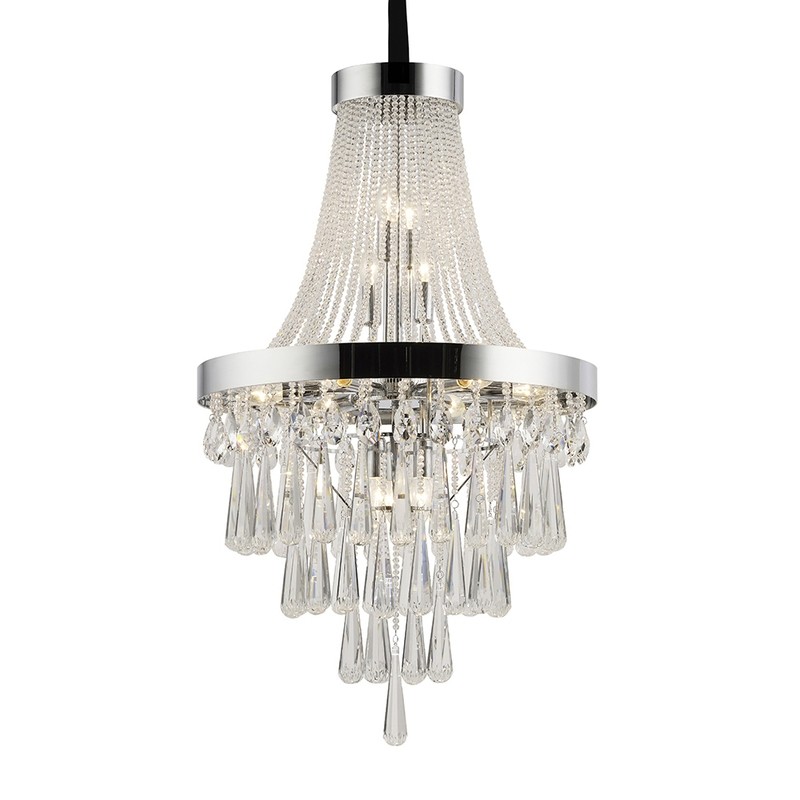 Sophia Pendant 13 Light Polished Chrome/Crystal