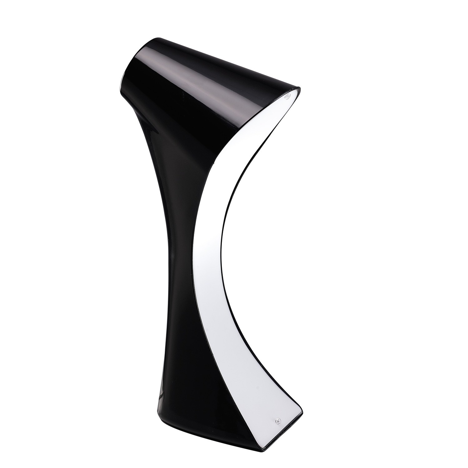 Ora Table Lamp 1 Light E27, Gloss Black/White Acrylic/Polished Chrome