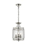 Adina Pendant 3 Light E14 Polished Nickel/Crystal