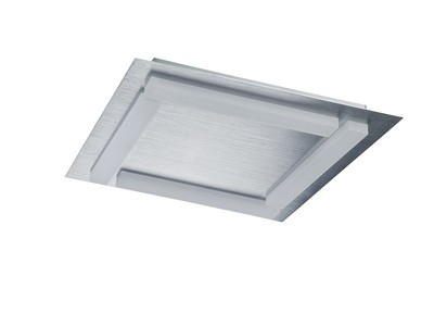 Verona Ceiling 4 Light 20W LED 3000K, 1800lm, Satin Aluminium/Frosted Acrylic, 3yrs Warranty