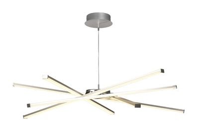 Star LED Pendant 69cm Round 42W 3000K, 3700lm, Silver/Frosted Acrylic/Polished Chrome, 3yrs Warranty