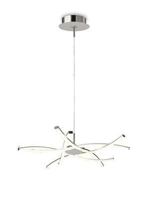 Aire LED Pendant 69cm Round 42W 3000K, 3700lm, Silver/Frosted Acrylic/Polished Chrome