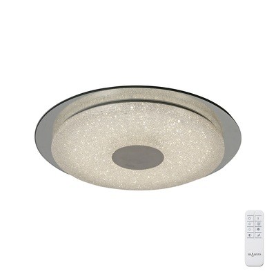 Virgin Ceiling 45cm Round 18W LED 2700-6500K Tuneable, 1680lm, Remote Control White/ Diamond