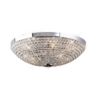 Ava Ceiling 6 Light G9 Crystal, FINISHES: Polished Chrome